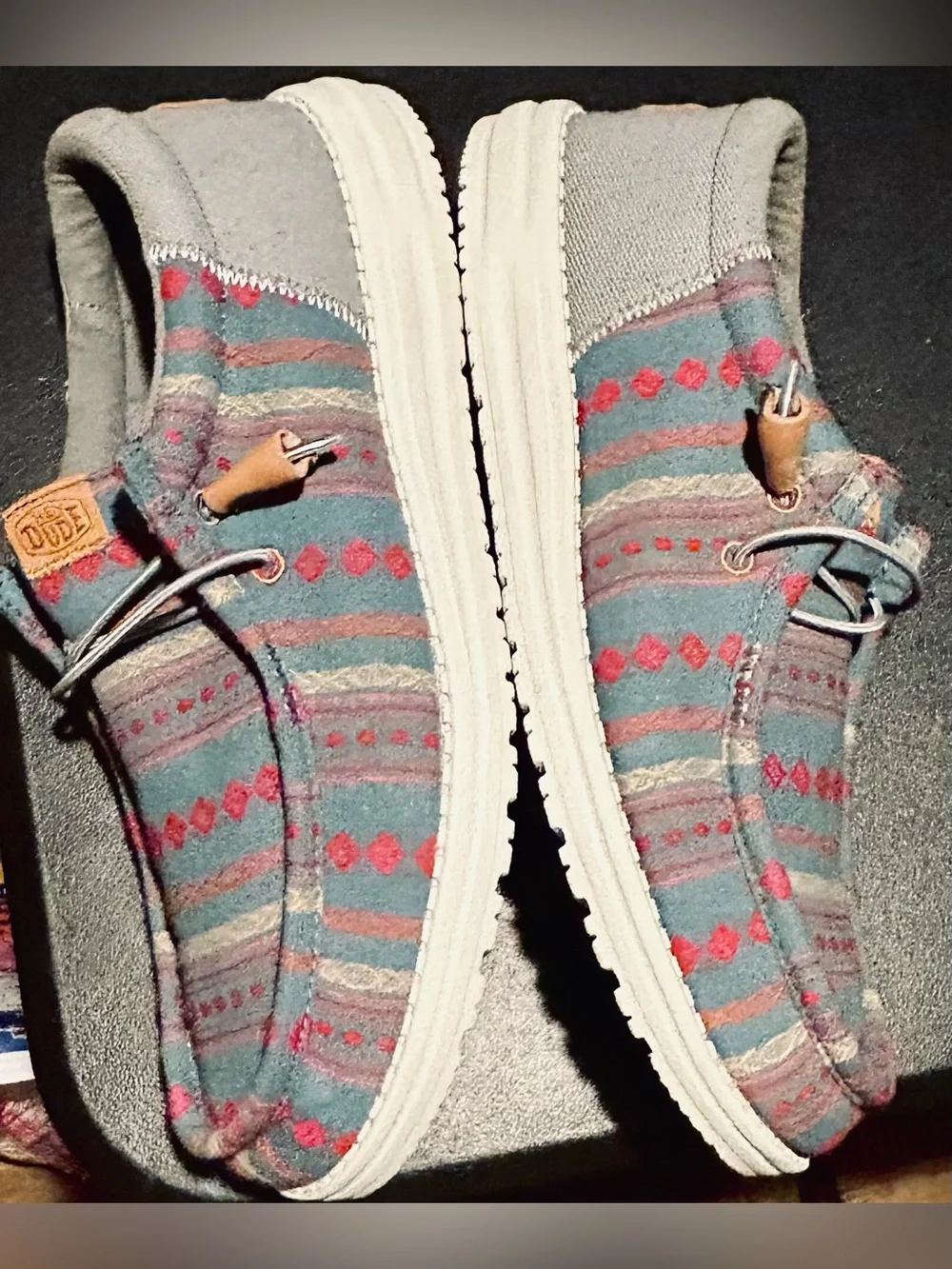Hey Dude Men's Wally Funk Vintage Blanket Shoes Size 9